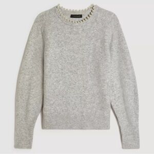 Ann Taylor Gray Crew Neck Sweater